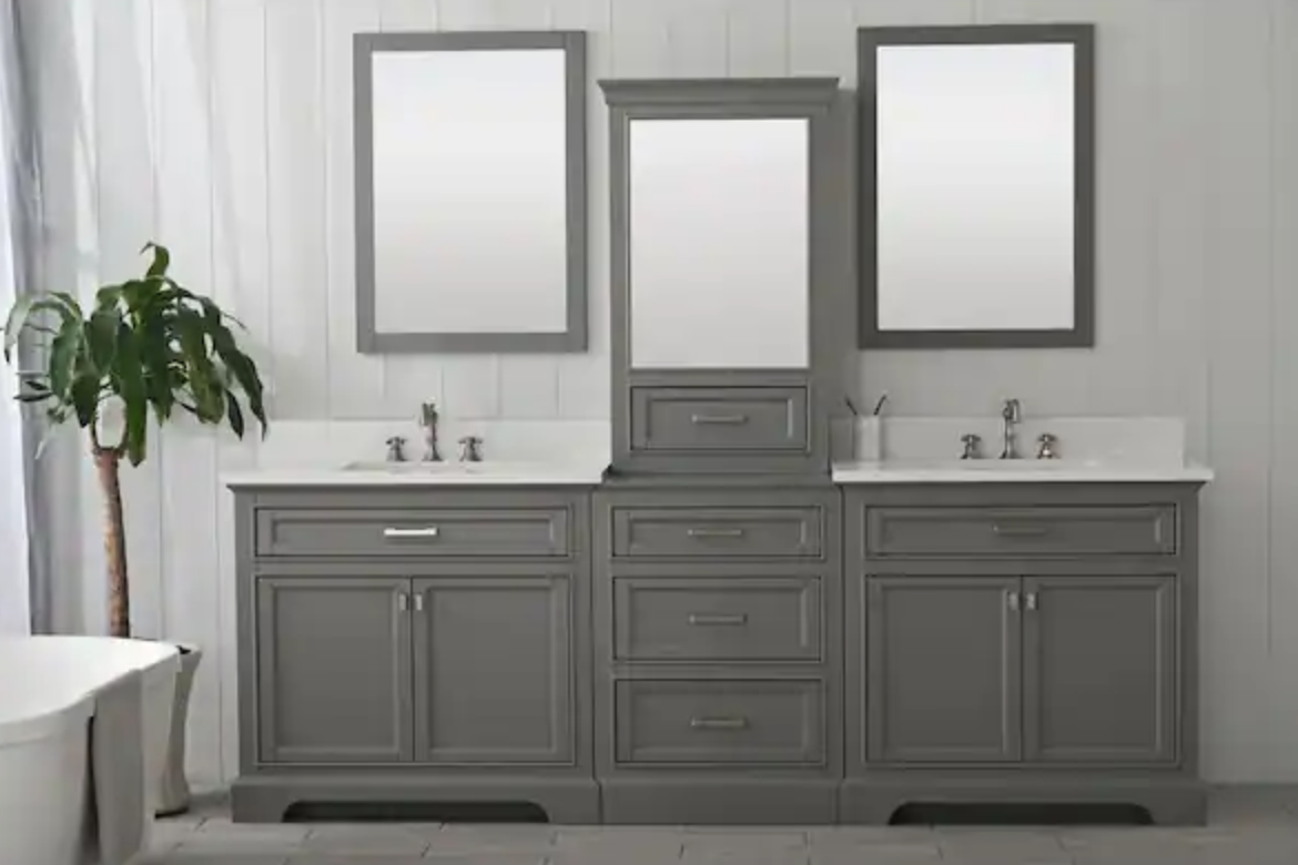 Double bathroom vanities 96 outlet inches